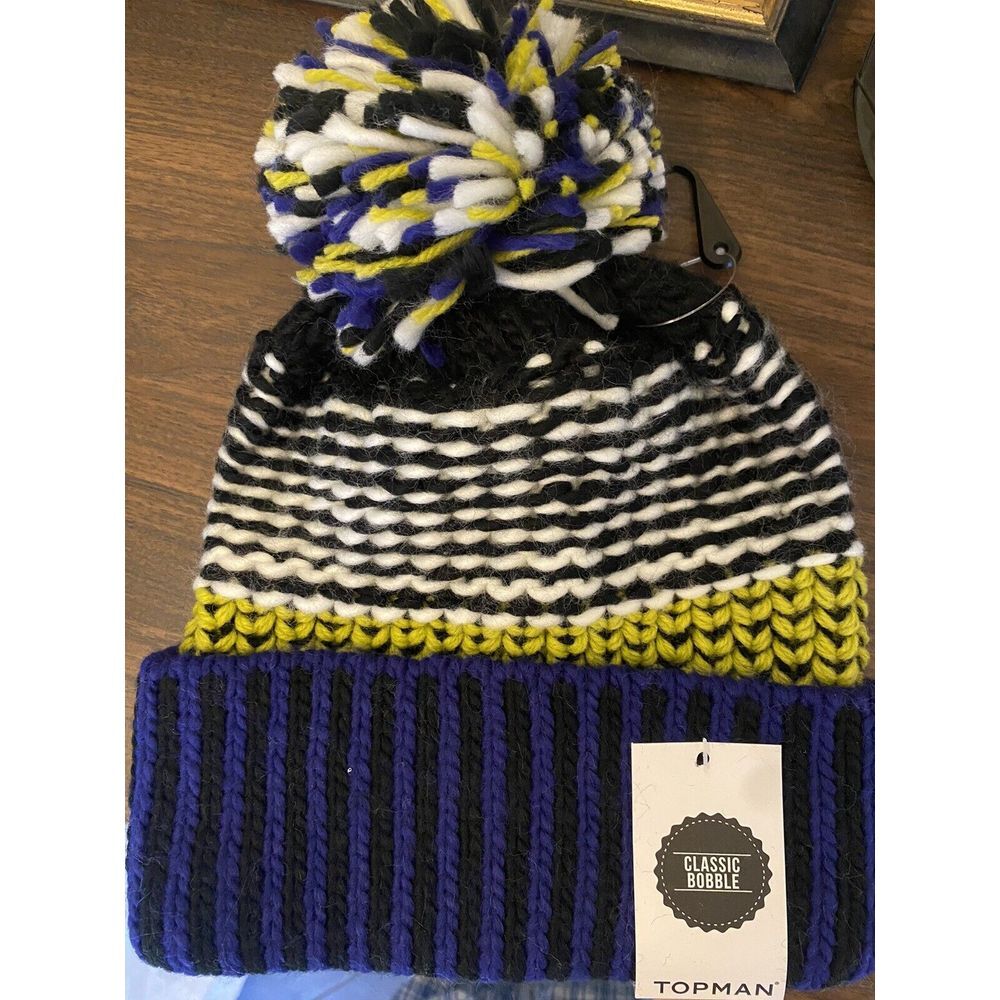 new topman multi color beanie Bobble‎ hat